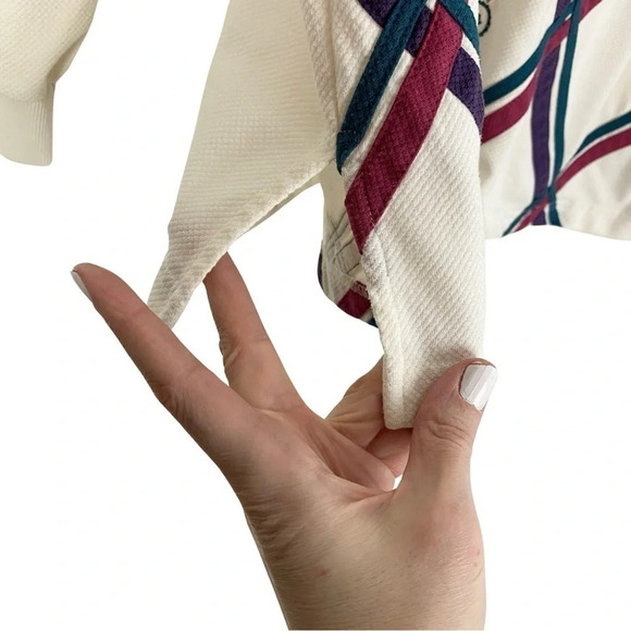 Vintage 90s Granny Top Sweatshirt Tunic Shirt Womens XL Embroidered Floral - Picture 7 of 14